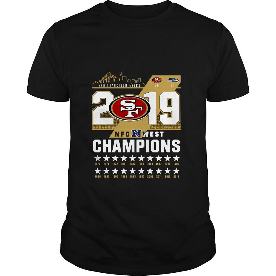 Official San Francisco 49ers 2019 Nfc West Champions Shirt, hoodie ...